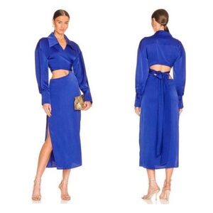 Ronny Kobo Collection Royal Blue Rebel Cutout Dress